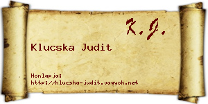 Klucska Judit névjegykártya